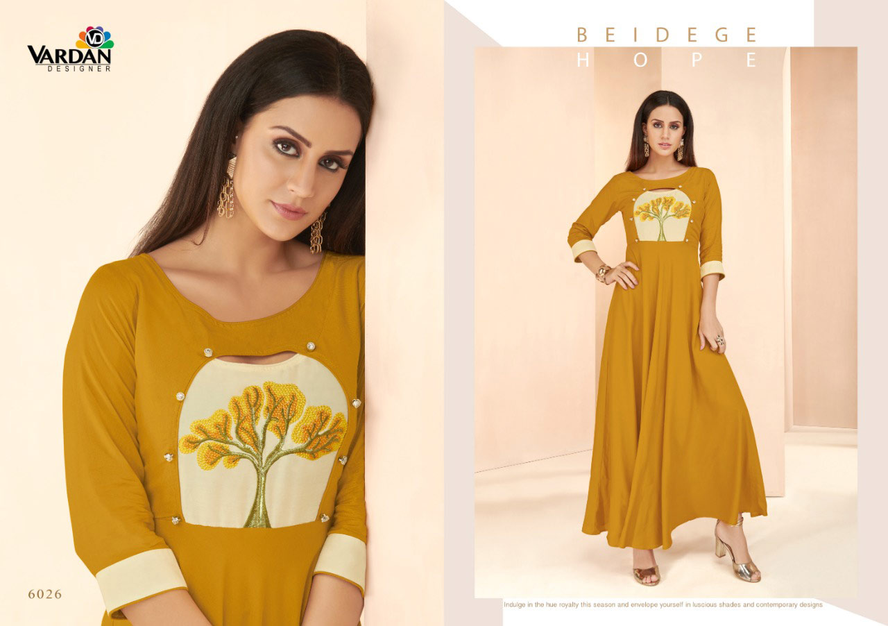 Vardan Gulnaaz Vol 3 Rayon Designer Long Gown Vardan Gulnaaz Vol 3 Rayon Designer Long Gown